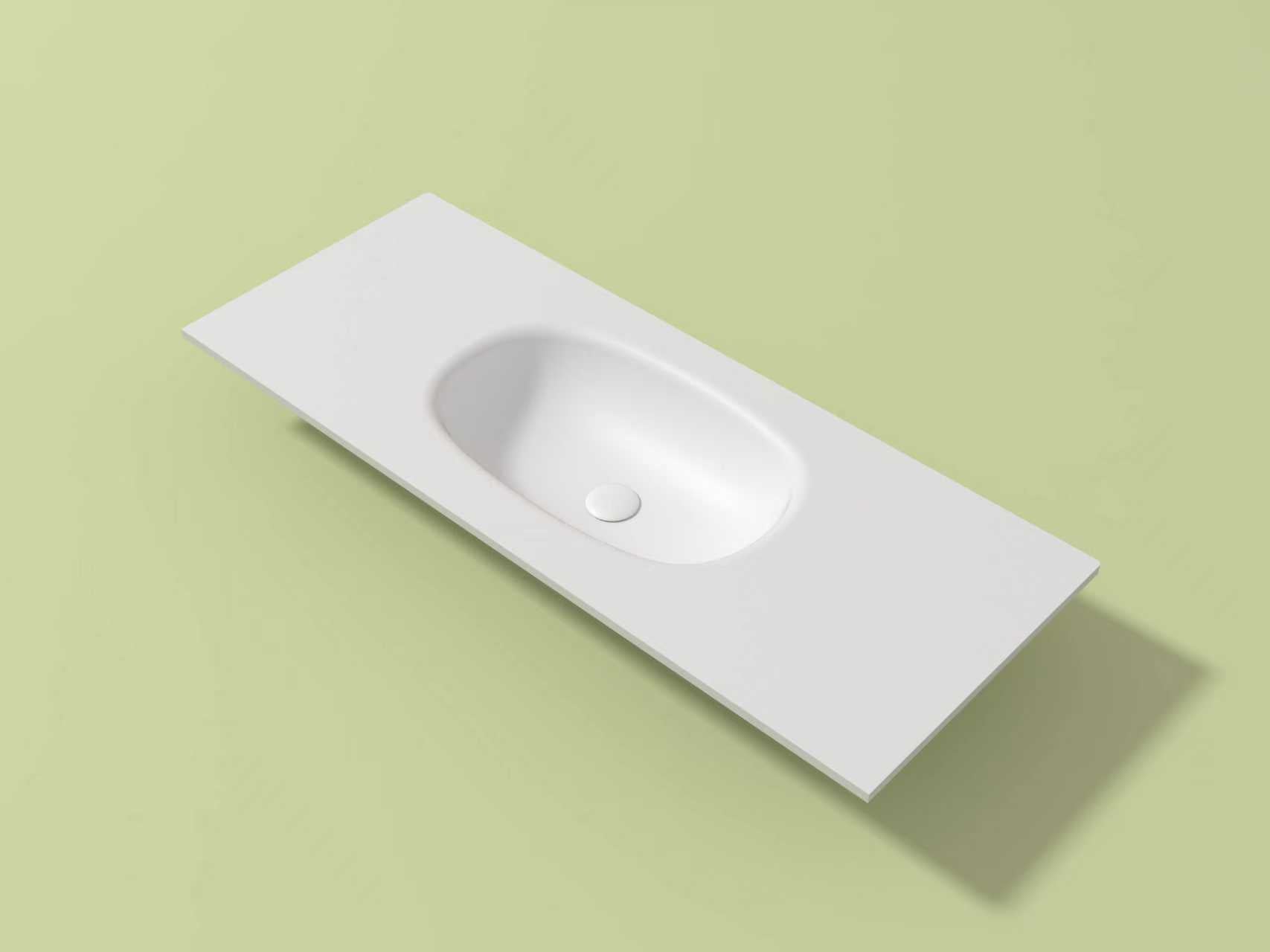 כיור קוריאן אינטגרלי 120 ס”מ צורה אובלית