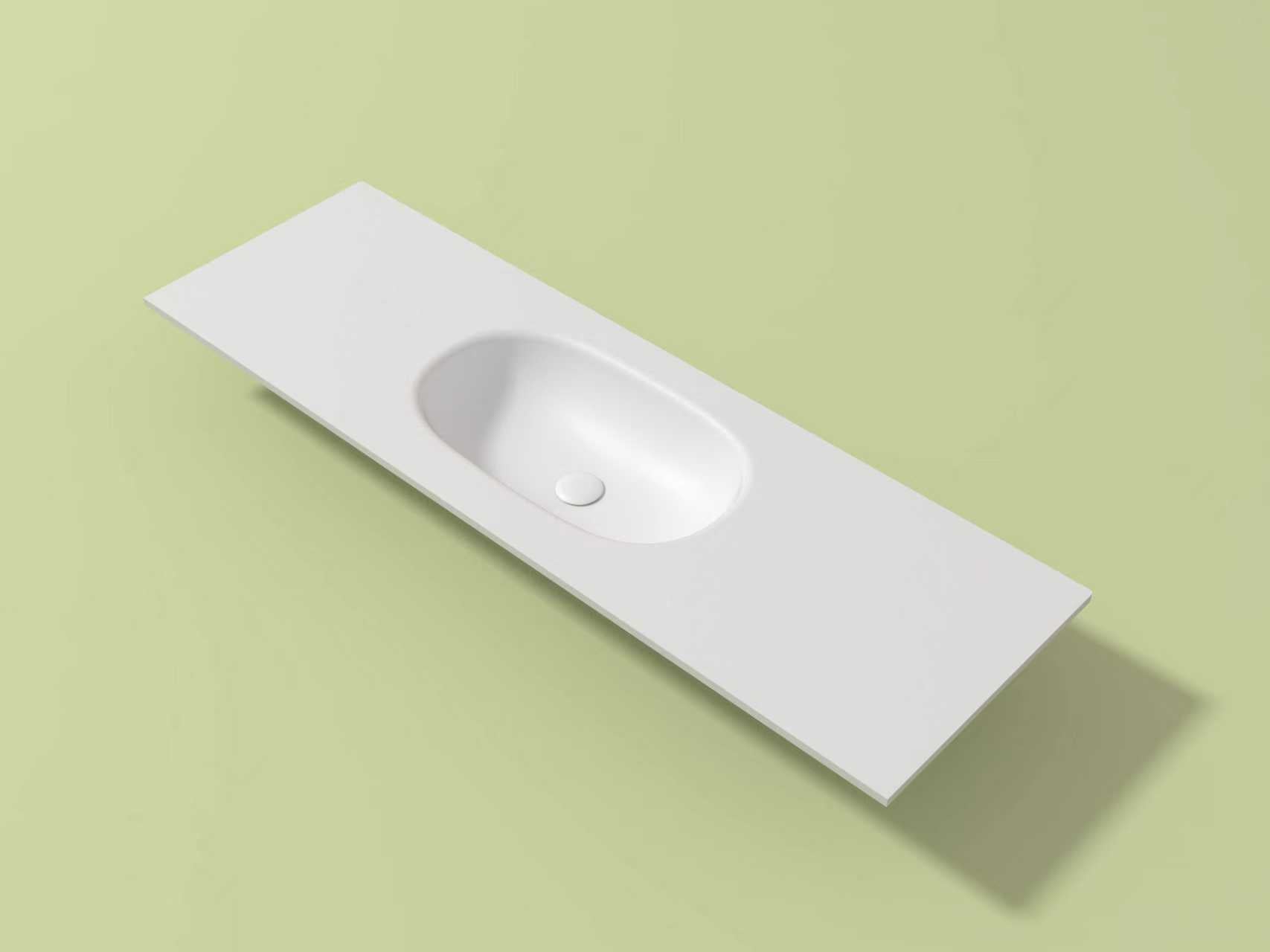 כיור קוריאן אינטגרלי 200 ס”מ צורה אובלית