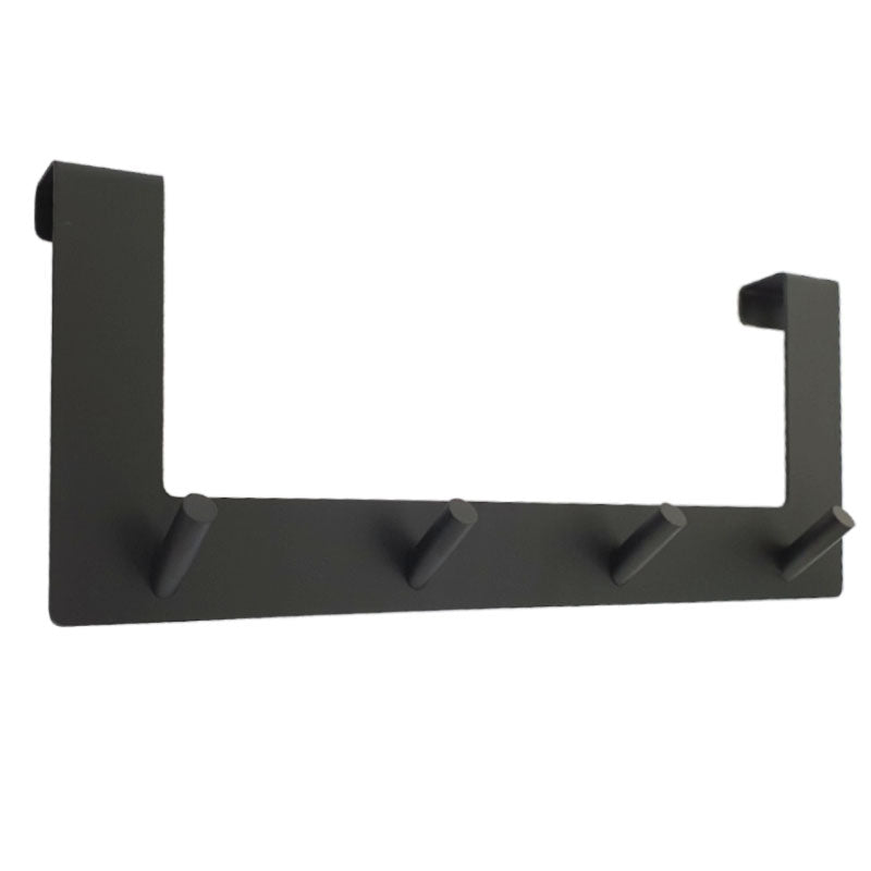 קולב דלת 4 ווים לתלייה שחור מט