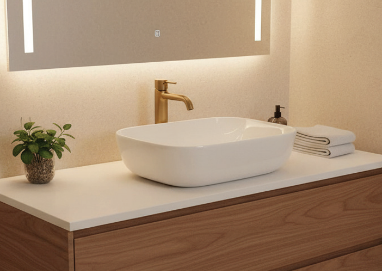 כיור מונח אופיר לבן 25\36