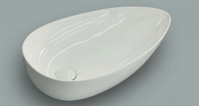 כיור מונח אביב לבן מט