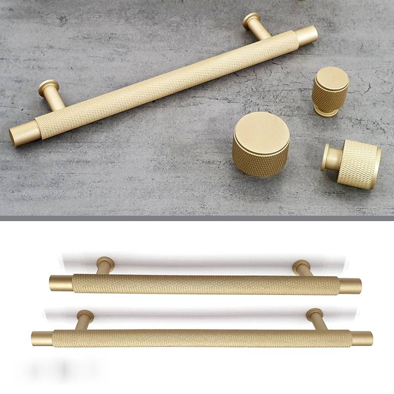 ידית כפתור לארון מטבח לוקה זהב מט