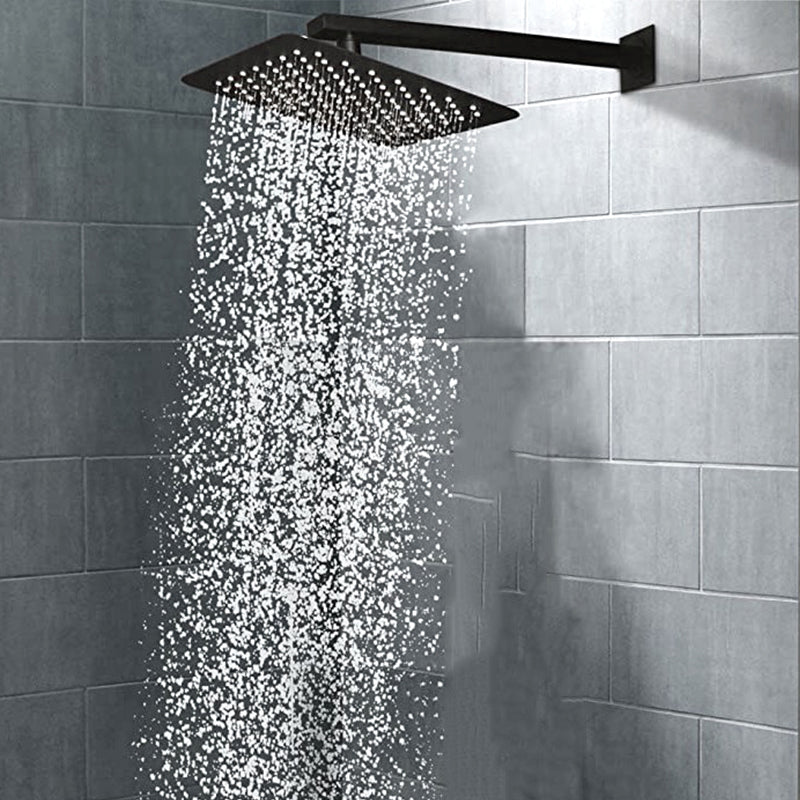 זרוע לראש מקלחת שחור מט מרובעת