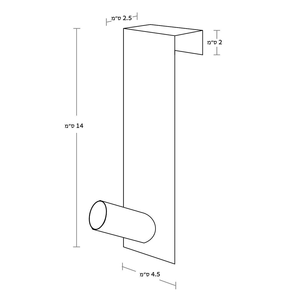 קולב דלת לתלייה ניקל מבריק