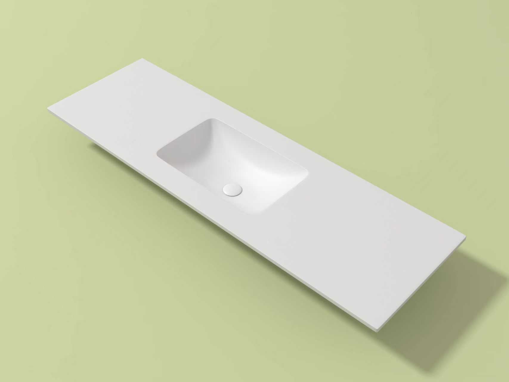 כיור קוריאן אינטגרלי 150 ס”מ צורה מלבנית