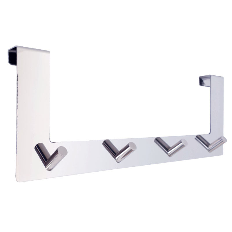 קולב דלת 4 ווים לתלייה ניקל מבריק