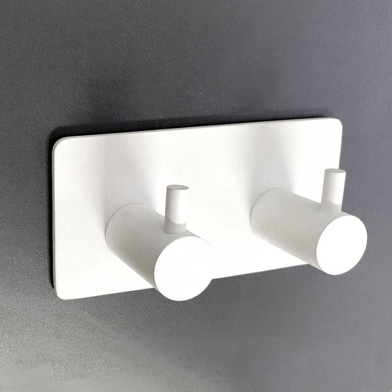 קולב זוגי למגבות סנסה לבן