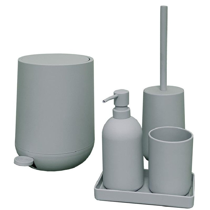 סט אביזרי אמבטיה וגאס אפור