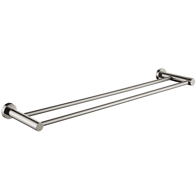 מוט כפול למגבת ולוו ניקל מט