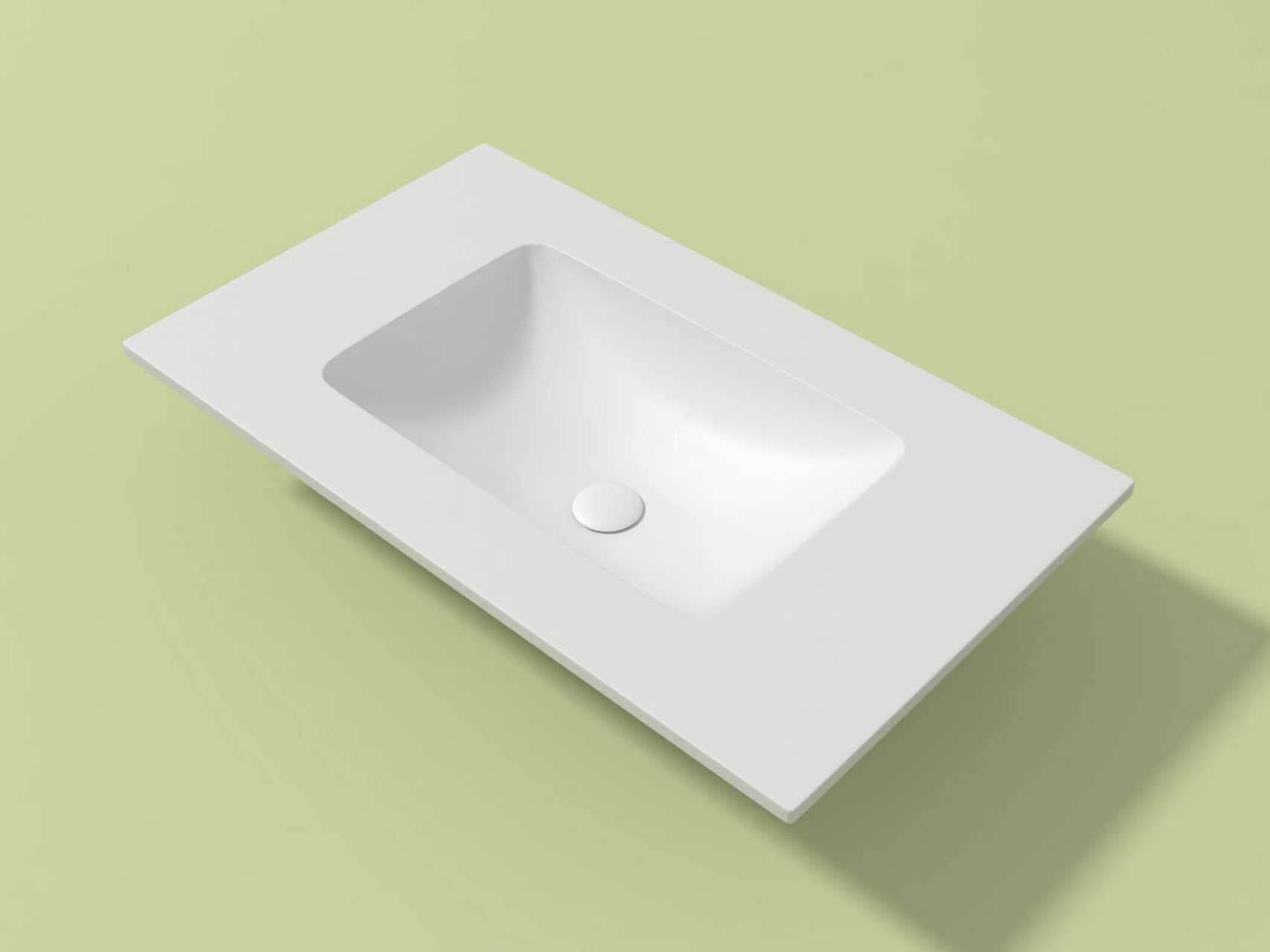 כיור קוריאן אינטגרלי 80 ס”מ צורה מלבנית