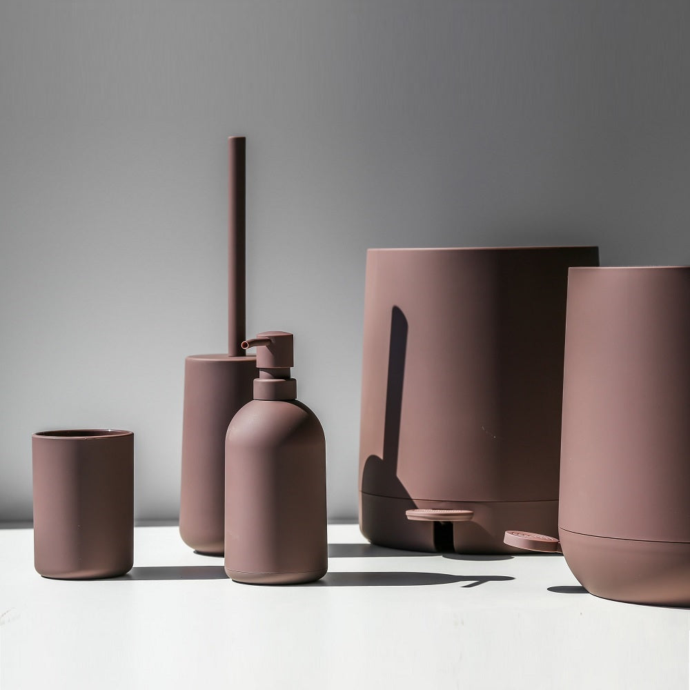 סט אביזרי אמבטיה וגאס חום מוקה