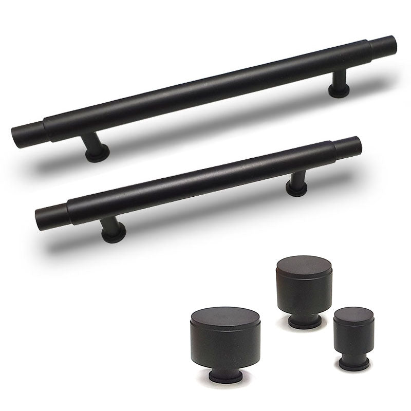 ידית כפתור לארון מטבח סלינה שחור מט