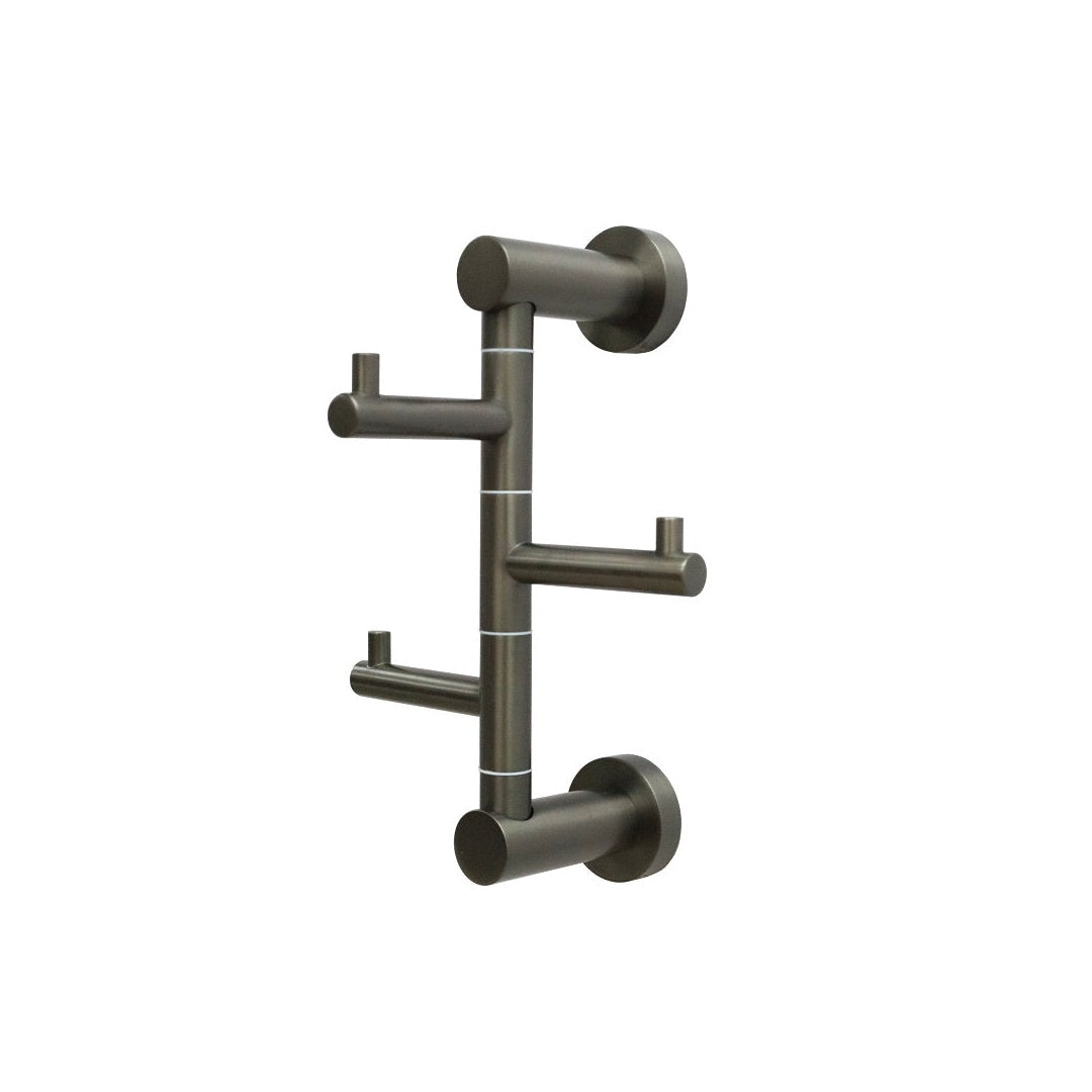 קולב מגבת לאמבטיה 3 ווים ולוו גרפיט